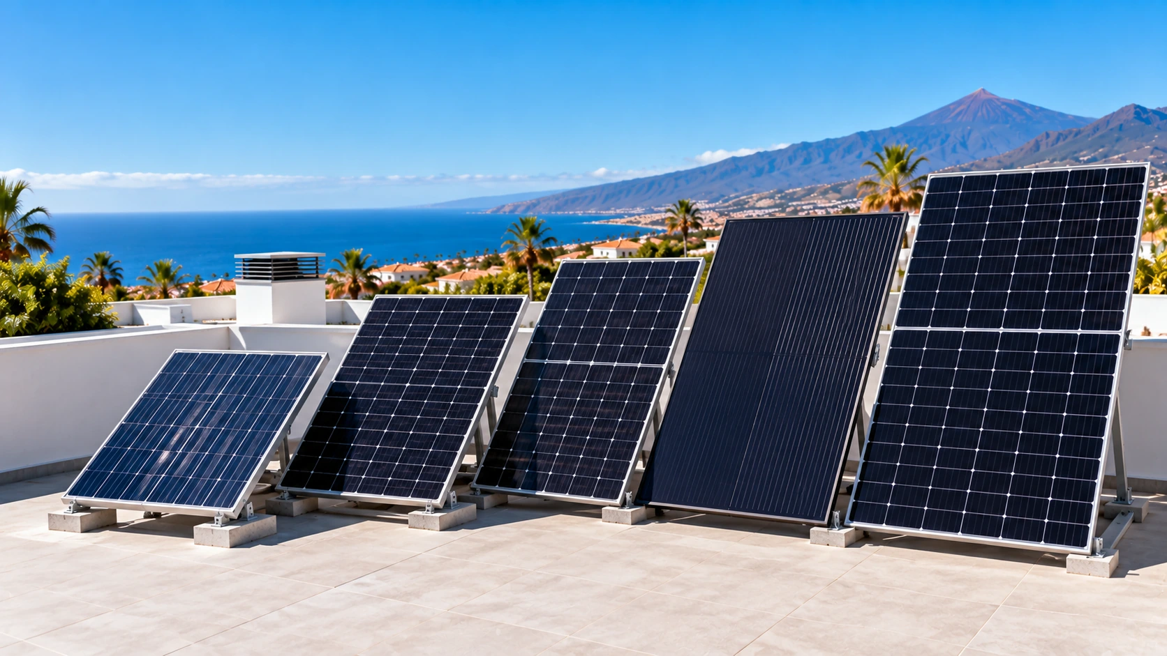 Paneles solares de diferentes potencias para una vivienda